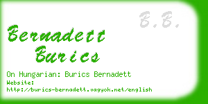 bernadett burics business card